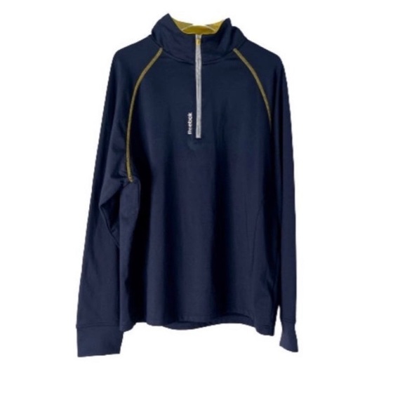 Reebok Navy/yellow quarter zip XL men’s - Picture 6 of 6